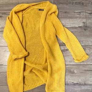Fashion Nova yellow poncho/cardigan sweater